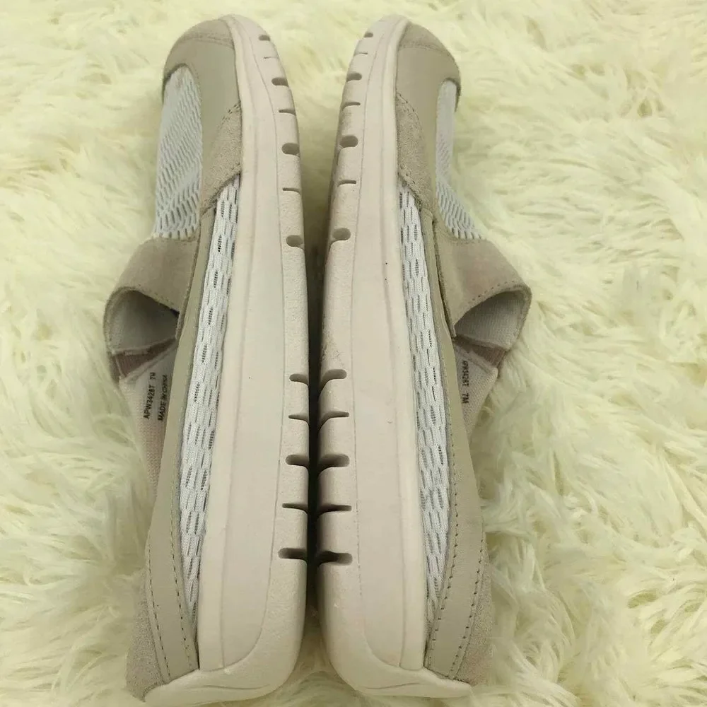 Rockport‎ Shoes Womens 7M Cream Washable Slip On Leather Comfort Sneaker